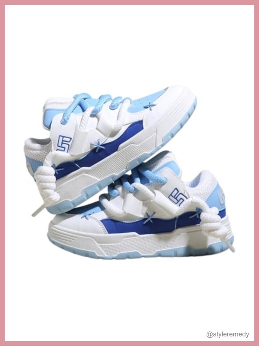 Women's Y2K Chunky Sneakers Thick Sole Flat Platform Kawaii Walking Shoes